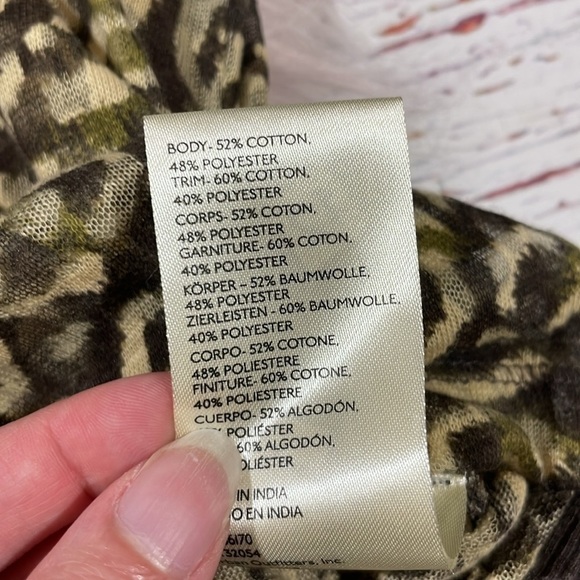 Pilcro Anthropologie Boxy Heritage Cheetah Print Light Burnout Top - Picture 9 of 9